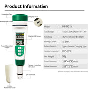 LABART 5-in-1 Digital Water Tester with Voice Function pH/TDS/EC/Salinity/Temp
